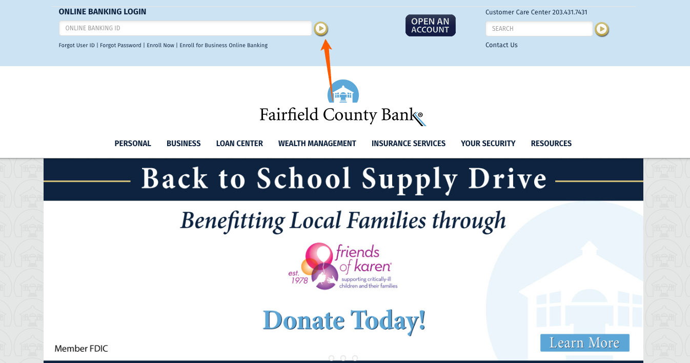 Fairfield County Bank login